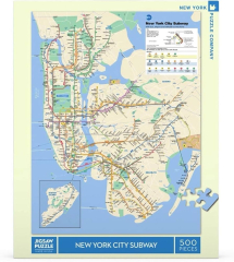 New York Puzzle Company New York Subway Map 500 Piece Puzzle