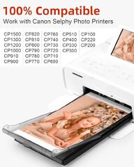 Amazon : Compatible Canon Selphy CP1300 Ink and Paper, KP ...