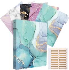 Amazon : WAVEYU Cute Marble 3 Ring Binder, 1 Ring Binder ...