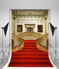 Funnytree Luxury Castle Photography Background Red Carpet Sculpture