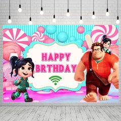 Princess Vanellope Backdrop for Birthday Party Supplies Wreck It Ralph Banner for Party s Vanellope Von Schweetz Baby Shower Photo