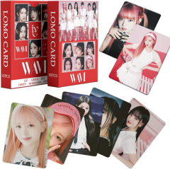 FOURBOM 55Pcs IVE Album Cards Wave Photocard IVE Wave Album Cards IVE Wave postcards KPOP IVE Photocard Gift for Fans Daughter IVE Album Cards IVE