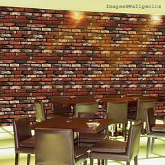 Univocean Modern Brick Style 3d Sticker Pvc Adhesive