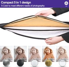 EMART 24 Light Reflectors 5 in 1 Photo Collapsible Photography Reflector with Bag (EMART 24'' x 36'' Light Reflectors 5-in-1 Photo collapsible Photography Reflector Large Oval Portable collapsible Light Reflector)