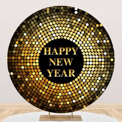 Aoihrraan 200cm Diameter Happy New Year Round Photography Backdrop ...