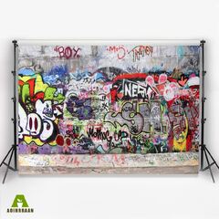 Aoihrraan 1,m Urban Street Graffiti Backdrop Vintage ...