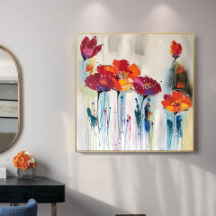 Villa Flower Color Abstract Landscape Oil Painting ...