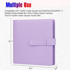 256 Pockets Photo Album for Fujifilm Instax Square SQ1/SQ6/SQ10/SQ20 Camera (256 Photos Book Album for Fujifilm Instax Mini 12 11 9 40 9 8 7+ nstant Camera)