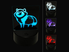 Alert Tanuki Japanese Raccoon Dog 3D Illusion LED Night Light Sign (3d Illusion Led Night Light, 7 Colors Gradual Changing Usb Table Lamp)