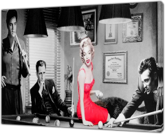 Marilyn Monroe ((A3 cm (in)) - Marilyn Monroe Elvis Presley James Dean Red Dress Black & White Picture )