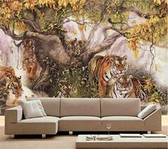 3D Tiger Downhill King Tiger Dominant TV Sofa Living ...