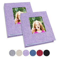 Amazon: Vienrose Small Photo Album Photos, 2 Pack Linen ...