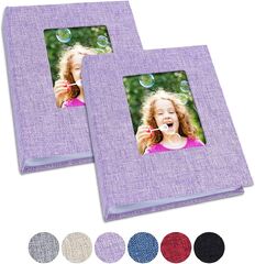 Amazon: Vienrose Small Photo Album Photos, 2 Pack Linen ...