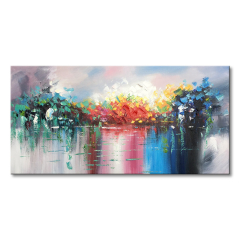 Abstract Landscape (Oil Painting Abstract Modern Contemporary Landscape On Lake)