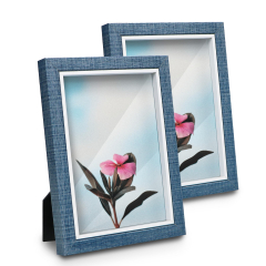 Shampsen Picture Frames Navy Blue Picture Frames Set of 2 for and Tabletop Gift for Birthday