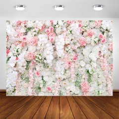 Amazon : Avezano Flower Backdrop Pink White Rose Wisteria ...