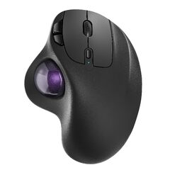 Nulea Wireless Trackball Mouse, Rechargeable Ergonomic, Easy Thumb Control, Precise & Smooth, 3 Device Compatible, Bluetooth or USB