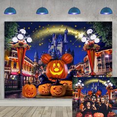 MECOLO Halloween Pumpkin Head Backdrops Halloween Nightmare Party Photography Background Halloween Birthday Backdrop Baby Shower Halloween Photo Studio (Halloween Pumpkin Head)