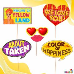 Wobbox Haldi Ceremony Props, Haldi Props for Bride, Haldi ...