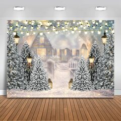 Mocsicka Winter Christmas Backdrop for Photography Pine Trees Snowy Winter Photo Backdrops Snowflake Winter Birthday Baby Shower Party s ...