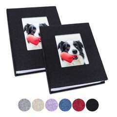 Amazon: Vienrose Small Photo Album Photos, 2 Pack Linen ...