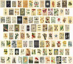 WOONKIT Vintage Room Aesthetic Vintage Vintage Room Bedroom Dorm s (100pcs Vintage Collage Kit Aesthetic )