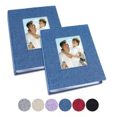 Amazon: Vienrose Small Photo Album Photos, 2 Pack Linen ...