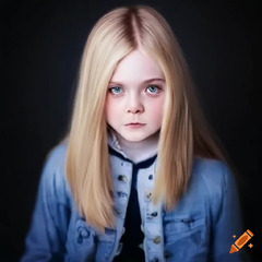 Portrait of elle fanning on Craiyon