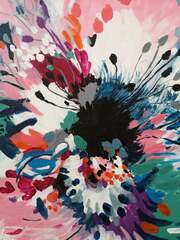 Abstract Flower Colourful Contemporary - ...