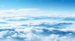 Aerial view White clouds in blue sky. Top. View from drone. Aerial ...