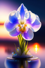 Ai Generated, Iris, Purple Flower. Royalty-Free Stock ...