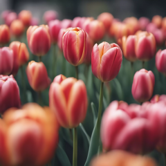 Ai Generated, Tulips, Red Tulips. Royalty-Free Stock ...