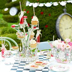 Talking Tables Alice in Wonderland Cupcake Stand Centrepiece Mad Hatter Tea Party (Talking Tables Inc Alice in Wonderland Teapot Vase Centerpiece)