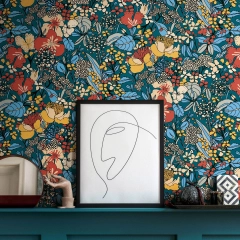 Architects Paper Vliestapete Floral Impression Blu | wall-art.de