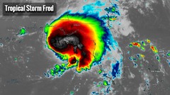 Tropical Storm Fred shares explosive storms in the final hours ...