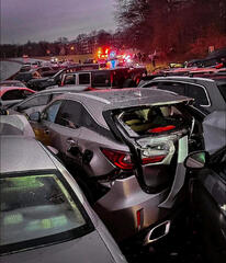 Ice Causes 100 Accidents, 1 Death in Hudson Valley, New York