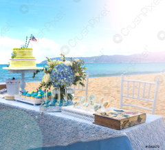 Beautiful wedding cake on the table - stock photo 1542673 | Crushpixel