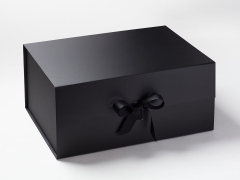 Boxes with Ribbon - Black A3 Deep Luxury Folding Gift Boxes ...