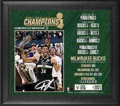 Fanatics Authentic Milwaukee Bucks 23" x 27" 2021 NBA Finals Champions Collage (Milwaukee Bucks 15" x 17" 2021 NBA Finals Champions Collage)