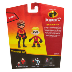 Incredibles 2 Precool 3-Inch Figures 2-Pack (Disney / Pixar Incredibles 2 Junior Supers Grey Elastigirl & Dash 3-Inch Mini Figure 2-Pack)