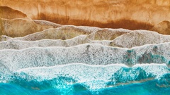 Canary Islands Spain Aerial View Ocean Sea Waves Beach Nature