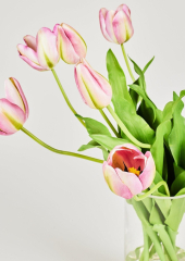 Faux Tulips in Glass Vase | Luxury Flower Arrangements at Afloral