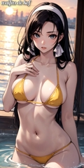 sexy chizuru in yellow bikini by nhc1992 on