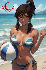 Beach Babe Korra 12 by ValhallaChosen on