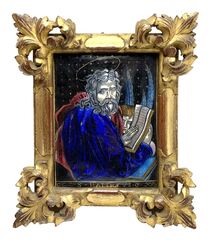 Late 19th/early 20th century Italian enamelled copper icon ...