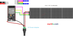 ESP32 LED Matrix (Youmile MAX7219 Dot LED Matrix MCU Control LED Display Module Drive for Arduino Raspberry Pi 4 in 1)