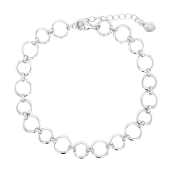 Faith Sterling Silver Sterling Silver Plain Open Circle Link ...