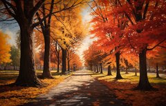 Fall, Avenue, Autumn Mood. Royalty-Free Stock ...