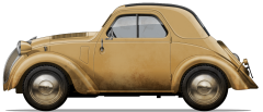 Fiat 500 B Topolino 1948 - Laudoracing Models 1/18 (Laudo Racing LM114B 1:18; 1948 Fiat 500B Topolino; Light Blue; Excellent Boxed)