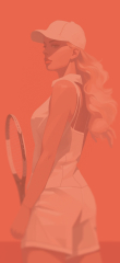 Girl Tennis Player Red s - s Clan